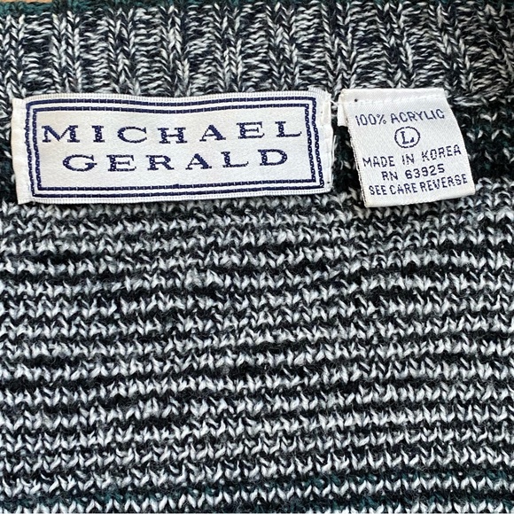 Vintage 1980s Michael Gerald Men’s Cardigan Sweater - Picture 5 of 5